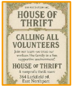 House of Thrift flyier