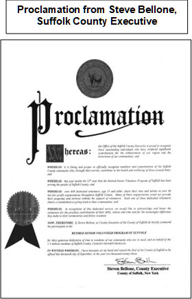 Proclamation from Steve Bellone, Suffolk County Executive. Click for larger image.